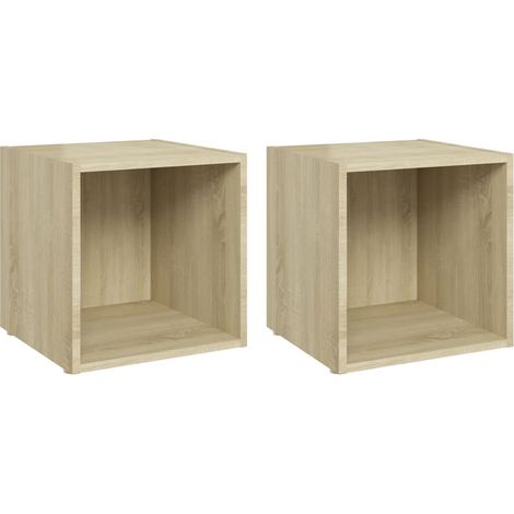 Maison Exclusive - TV-Schränke 2 Stk. Sonoma-Eiche 37x35x37 cm Ho