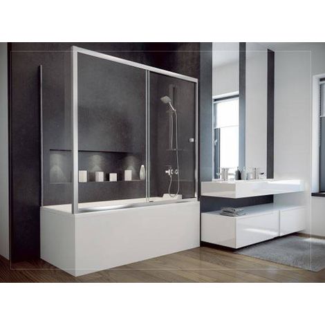 Bañera SLIDE 150x70 cm, con mampara reversible (1/5)