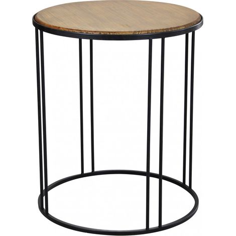 Tavolino Arkell 56x56x66,5 h cm in Legno Nero (1/5)