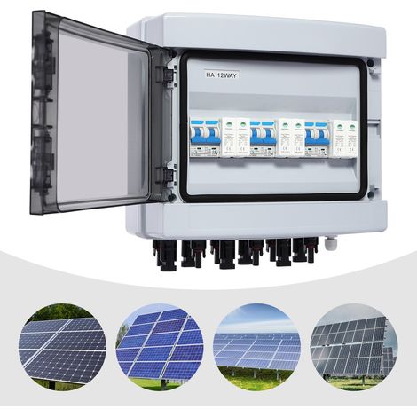 Protection contre les surtensions CC Système photovoltaïque Boîtier de jonction solaire à 3 circuits Centrale électrique pour balcon Interrupteur d'isolation 25 A 1 000 V CC (1/5)