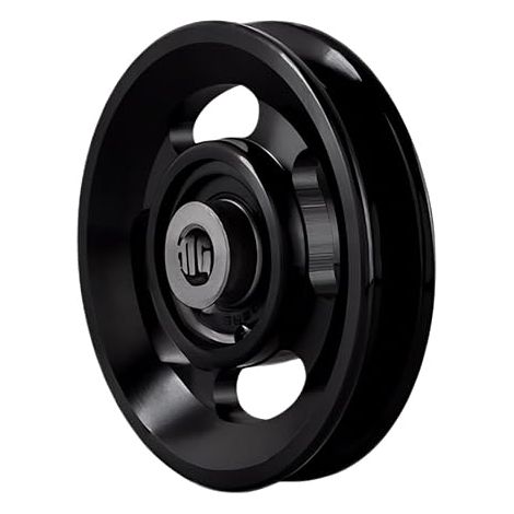 Poulie Musculation en Aluminium, Système de Silencieux, Accessoire de Remplacement pour Home Gym, Machine à Câble, Tirage Dos (Noir, 88-90mm) (1/5)