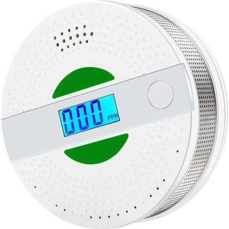 Détecteur de fumée et de monoxyde de carbone, détecteur de fumée combiné Détecteur de fumée CO 2 en 1 (1/5)
