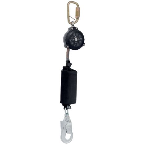 Antichute à rappel automatique sangle Delta Plus MICROBLOC AN106PF – 1,8 m nacelle, double émerillon, 140 kg EN360 (1/3)