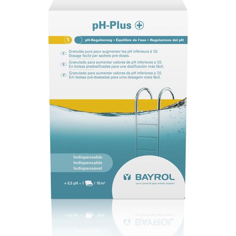 pH-Plus - Augmente pH piscine - Boîte de 3 sachets de 500g - BAYROL