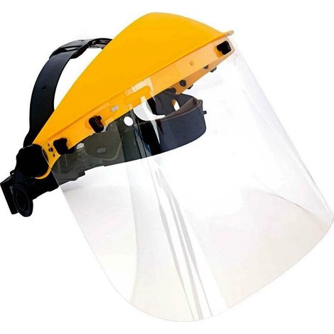 Trade Shop - Visiera Decespugliatore Professionale Protettiva Regolabile Policarbonato 455310 - (1/4)