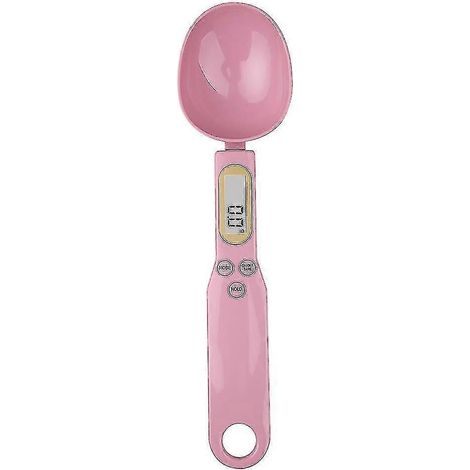 Digitale Küchenwaage, 500 g/0,1 g, elektronische Messlöffelwaage, hochauflösendes LCD-Display, präzise digitale Küchenwaage in Gramm-Pink