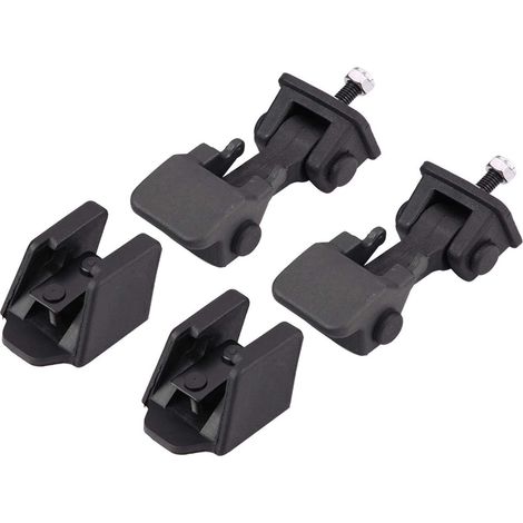Soportes de pestillo de capó negros, par de pestillos de seguridad de capó delantero y soportes de pestillo para TJ 97-06 (1/5)