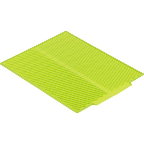 Tapis égouttoir à vaisselle 43 x 33 cm (16,9 x 13 pouces) en silicone alimentaire, flexible, durable, pliable, multi-usage, facile à nettoyer, pour évier de cuisine (vert) (1/5)