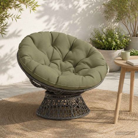 vidaXL Cojín para Silla Colgante VIANEN 100% Poliéster Verde oliva (1/5)