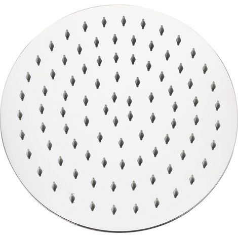 Cabezal de ducha tipo lluvia, cabezal de ducha redondo fijo, acero inoxidable SS304 ultrafino, ducha de baño, 25 cm (10 pulgadas) (1/5)