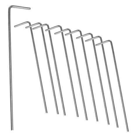Alici per tenda, 10 pezzi, 17 cm, set completo di picchetti da tenda in acciaio.