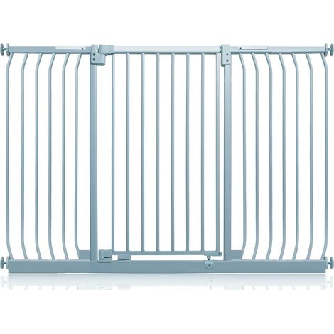 Safetots Extra Tall Elite Safety Gate, 152cm - 161cm, Matt Grey, Extra Tall 96.8cm in Height, Pressure Fit Stair Gate