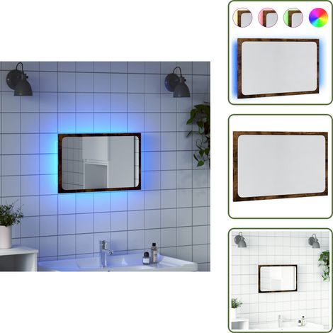 vidaXL LED-Badspiegel Sonoma-Eiche 60x8,5x38 cm Holzwerkstoff (1/5)