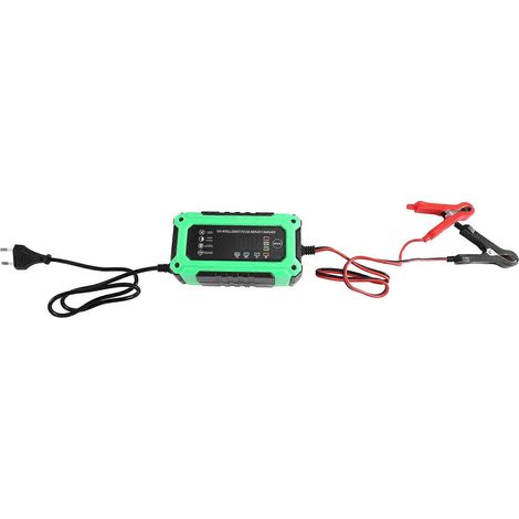 6A 12V Batterieladegerät mit LCD-Bildschirm für Auto und Motorrad, kompatibel mit Bleiakkumulatoren (EU-Stecker). (1/5)