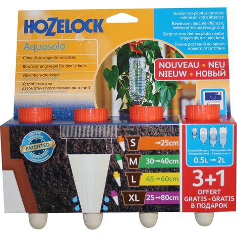 Cône d'arrosage Aquasolo X 4 - Taille S - HOZELOCK - cônes en céramique / Pot jusqu'à 25cm de diam - Garantie 2 ans