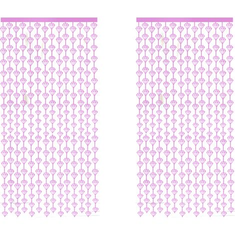 Rideau En Feuille De Métal - 2 Pièces - 100 cm x 200 cm - Pour Fête Célébration Mariage Enterrement De Vie De Jeune Fille (1/5)