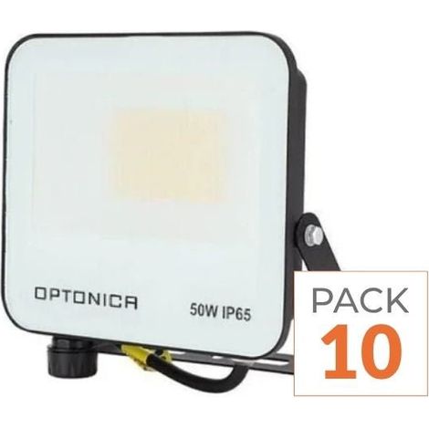 Projecteur 50W IP65 CCT Noir - 3000K/4000K/6000K ( Pack de 10 ) - SILAMP