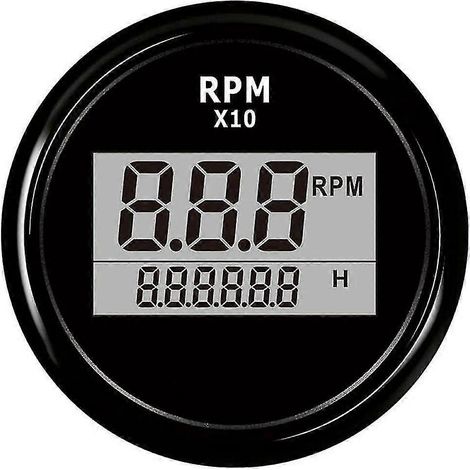 Compteur de tours/minute numérique à LED pour bateau, compteur d'heures moteur hors-bord, indicateur de régime moteur pour camping-car (1/5)