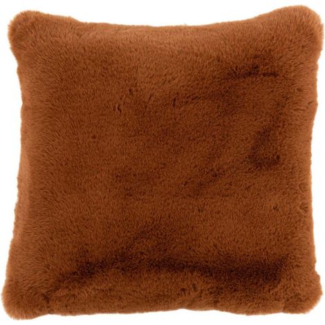Coussin Imitation Fourrure "Cutie" 45x45cm Sienna (1/2)