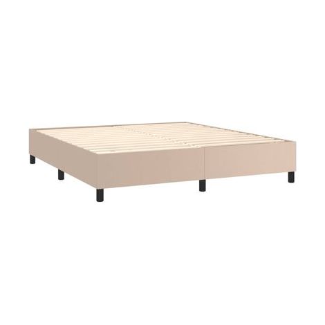 Sommier champignon avec matelas lumineux LED, couleur cappuccino, 180 × 200 cm, éclairage led d’ambiance, idéal chambre à coucher, style moderne, montage simple (1/5)