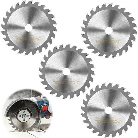 4pcs Lame de scie circulaire 76 x 10mm, 24 dents Coupes propre (1/5)