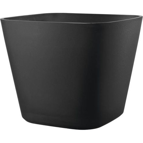 Pot de fleurs carré - DEROMA - Origin - 12 L - Anthracite (1/5)
