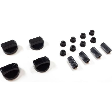 MANOPOLA UNIVERSALE  PER CUCINA A GAS NERE INNESTO 6 - 8 MM 4 PEZZI OM (1/5)