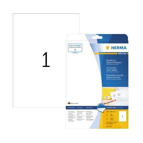 HERMA Abdecketik. A4 weiß 210x297 mm Papier opak 25 St. (4230) (1/5)