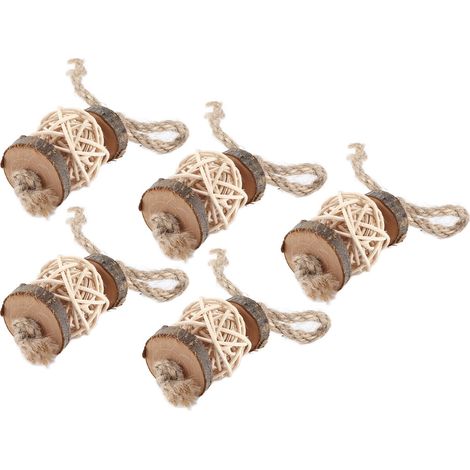 Balles de sepak takraw pour oiseaux, jouet en rotin à mâcher en bois de pommier pour hamsters, oiseaux, lapins et perroquets (1/5)