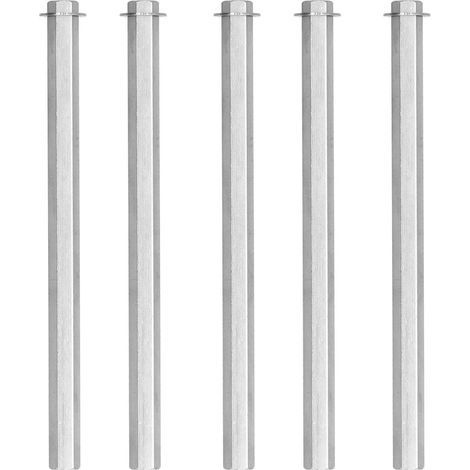 5 pièces écrou à tige longue couplage hexagonal femelle fileté barre droite en acier inoxydable pour Gobilda Dia 8mm4106-4008-0640 (1/5)