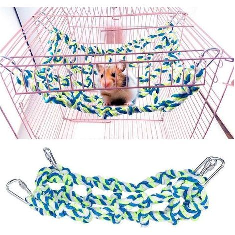 pair Jouet mural pour oiseaux en corde colorée faite à la main, jouet à mâcher en toute sécurité, balançoire pour perroquet, cage, accessoires