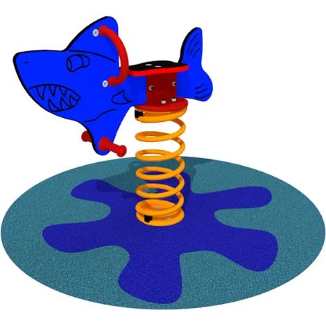 Gioco a molla Squalo 1055 HPL H50cm EN 1176 per bambini 2-8 anni Giochipark