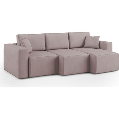 Morfeo Sofa mit 3 asuziehbaren Sitzen aus weichem wasserfestem Stoff T02 245 cm rosa