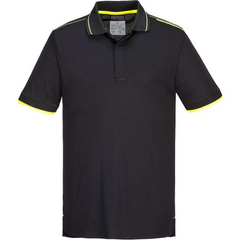 Polo WX3 Eco de Manga Corta - Sostenibilidad y Estilo / Negro / M