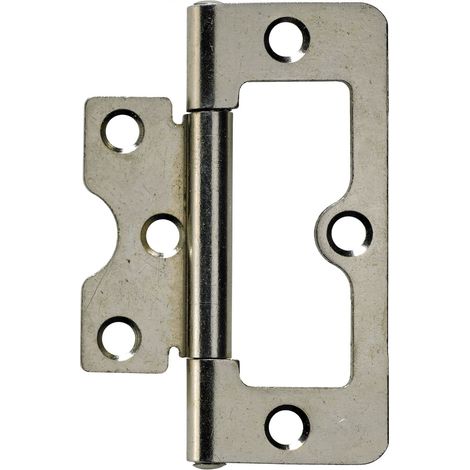 Hettich Lamellentürscharnier Stahl, vernickelt, 32 x 75 mm, 1 Stück Lamellentürscharnier