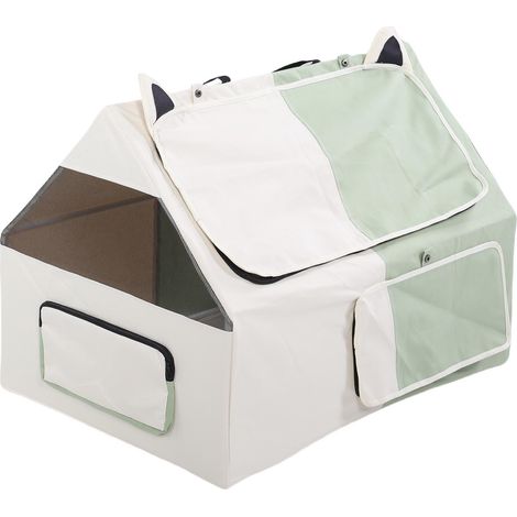 Tente pour chat, caisse confortable en tissu Oxford, rectangulaire, Portable, pour animaux de compagnie fermés, pour femmes enceintes (1/5)
