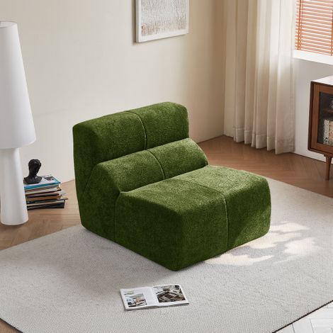 Luxus Wolken-Weicher Regentropfen-Velvet Einzelsofa-Stuhl, Perfekt für Wohnzimmer, Büros und kleine Wohnungen