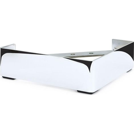 Q&Q pata metalica cromo janet h65 200x200 , La pata metálica Janet es ideal para sofás y muebles, fabricada en metal duradero con un acabado en cromo y una a