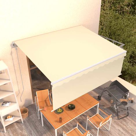 Auvent automatique rétractable avec store 4x3 m Crème