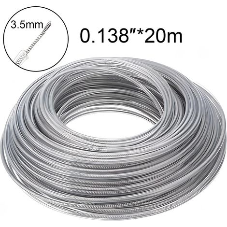 Fil d'acier (3,5 mm) pour coupe-bordures et débroussailleuse, haute résistance à l'usure. (1/5)