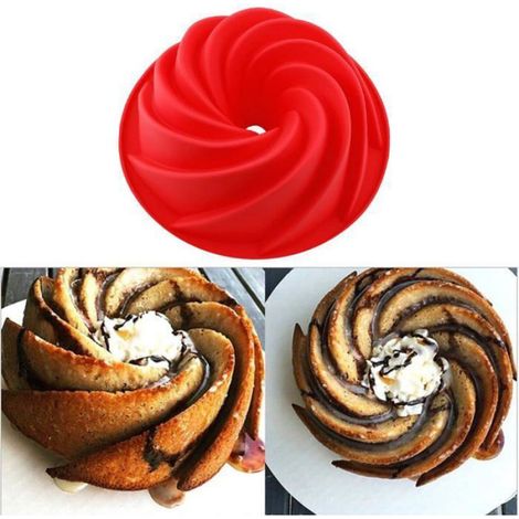 Moule À Pâtisserie - Silicone - 25 Cm De Diamètre - 8 5 Cm De Profondeur - Résistant À La Chaleur JusquÀ 240 °C - Antiadhésif - 1 Pièce (1/5)