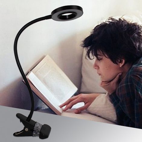 Lampe de bureau à pince, lampe de table USB, lampe LED flexible et pliable pour la lecture, idéale pour le nail art, le tatouage, la beauté et le maquillage. Protection des yeux. Parfaite pour le nail (1/2)