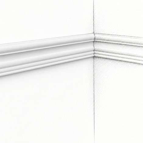 Moulure M354 6,8 x 2,6 cm - Polyuréthane Cimaises &+ Carton complet 18 pièces (1/3)