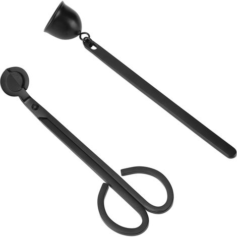 Lot de 2 coupe-mèches pour bougies - Style noir élégant, esthétique et durable, accessoires décoratifs pour bougies, parfaits pour offrir et décorer votre intérieur. (1/5)