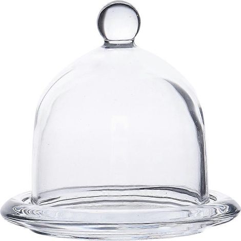 1 plat à dessert en verre avec couvercle transparent, assiette à fruits et récipient alimentaire (1/5)