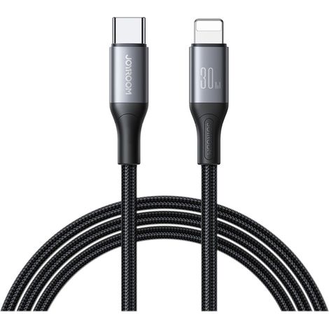 Joyroom S-A28 Flash Series 30W USB-C - Cavo Lightning da 1 m - nero (1/5)