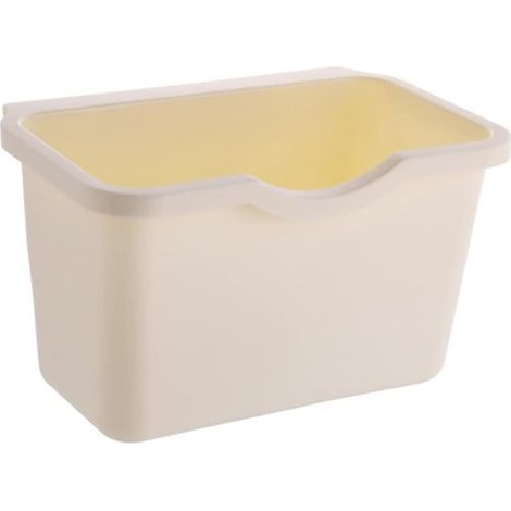 Hängender Abfalleimer für Küchenschranktür, beige