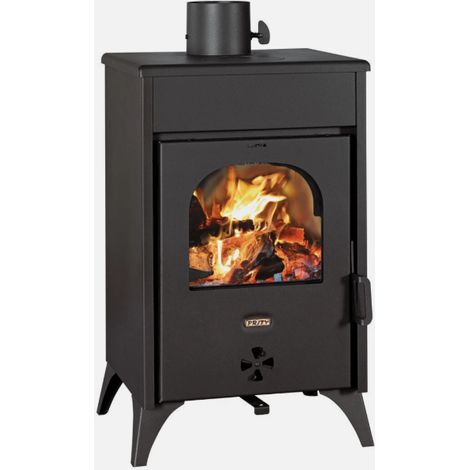 Stufa a legna Prity KR D da 9,3 kW colore nero in acciaio (1/5)
