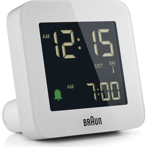 Braun BC 09 W-DCF réveil radio-piloté blanc élégant (1/5)