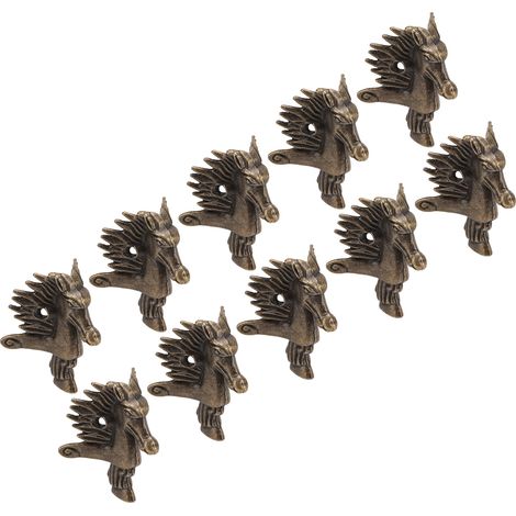 Boîte à bijoux vintage en alliage bronze, 10 pieds de protection légers pour coins de meubles (1/5)